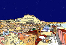 Load image into Gallery viewer, ALICANTE Y SU CASTILLO - NOCTURNO - LA ILUSTRATIVA 
