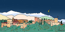 Load image into Gallery viewer, ANDALUCÍA - GRANADA - ALHAMBRA - NOCTURNO - LA ILUSTRATIVA 
