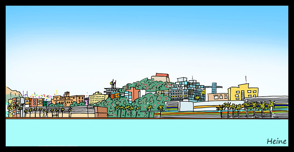 ILUSTRACIÓN DE CARTAGENA - PUERTO DE CARTAGENA - PANORÁMICO