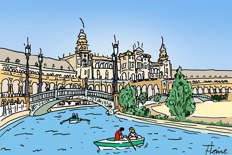 ANDALUCIA - SEVILLA - PLAZA DE ESPAÑA - LA ILUSTRATIVA 